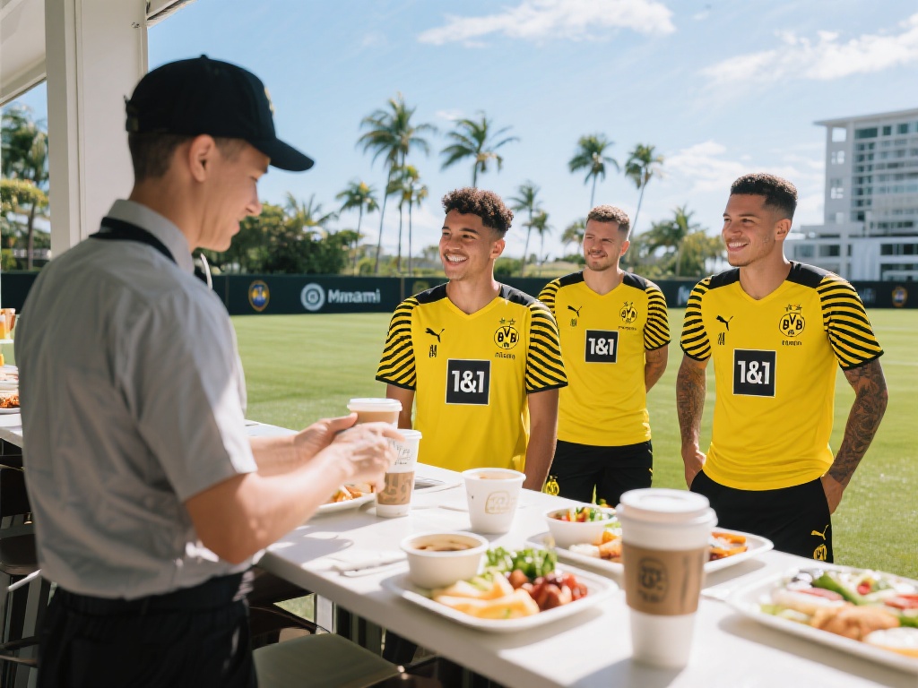 多特蒙德感谢迈阿密国际提供顶级训练支持 除此之外,迈阿密国际俱乐部还专门为多特蒙